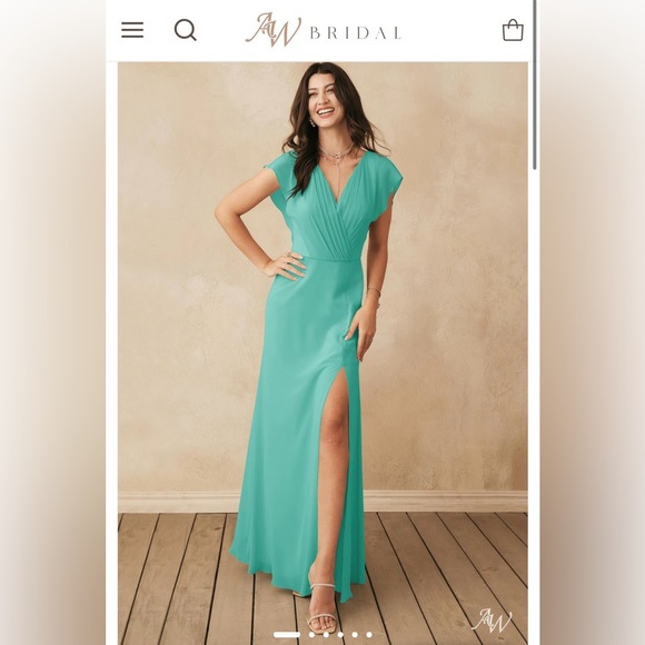 AW Bridal - Tiffany Blue Bridesmaid dress: Kathy - Picture 1 of 7